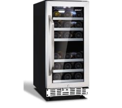 HUSKY HUS-ZY4-D-SS-26 Wine Cooler - Black & Silver